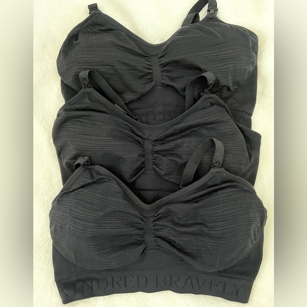 Kindred Bravely Sublime® Hands-Free Pumping & Nursing Bra Black M Busty